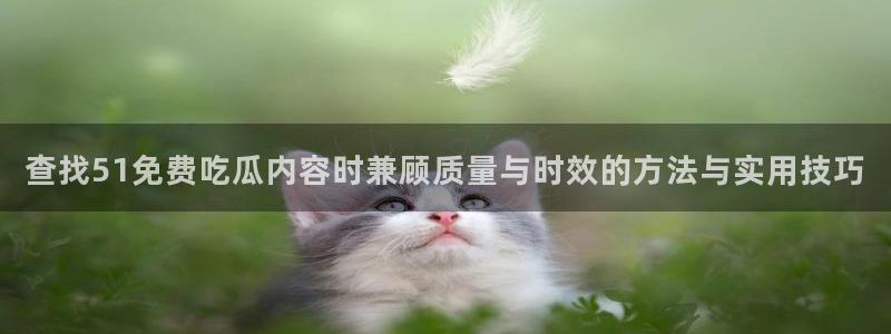 吃瓜网最新网址：查找51免费吃瓜内容时兼顾质量与时效的方法与实用技巧